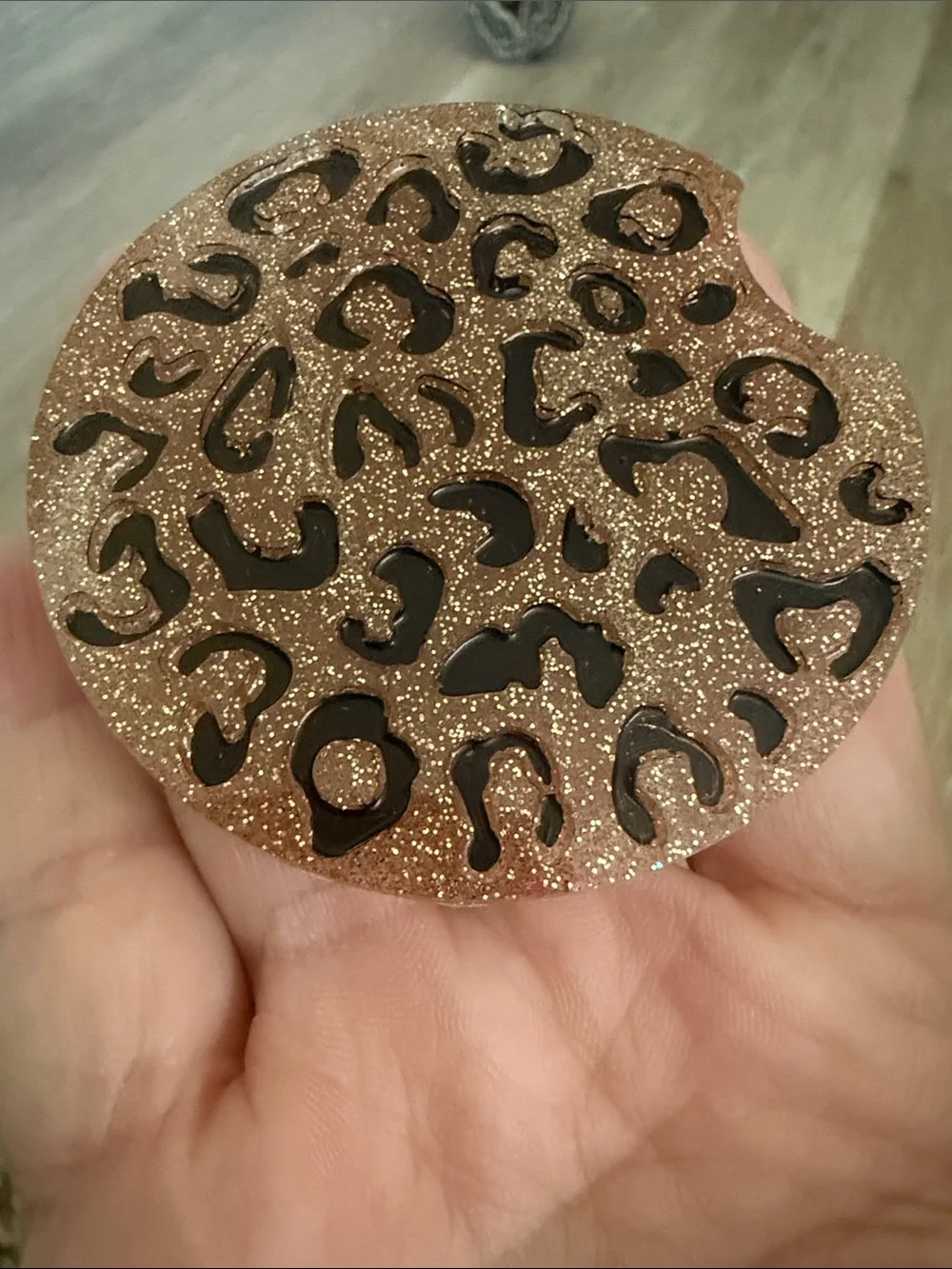 New Boutique Leopard Print Car Cup Holder Coasters Set NWT